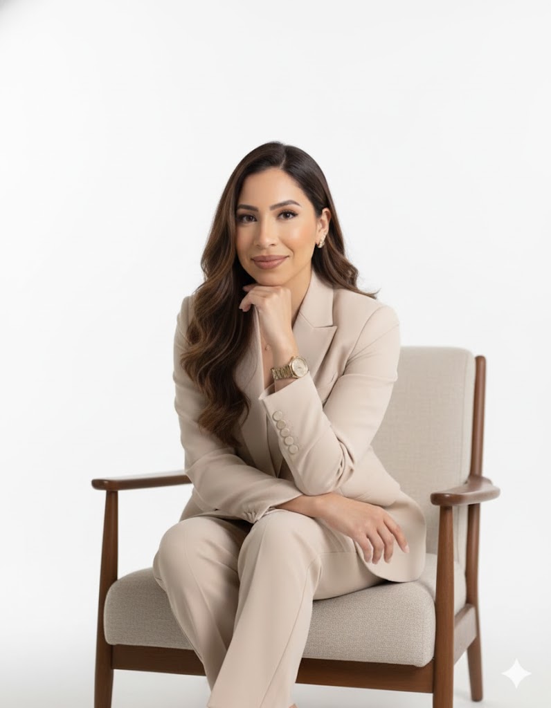Retrato editorial de Gabi Gutiérrez, estratega de marketing digital para negocios beauty